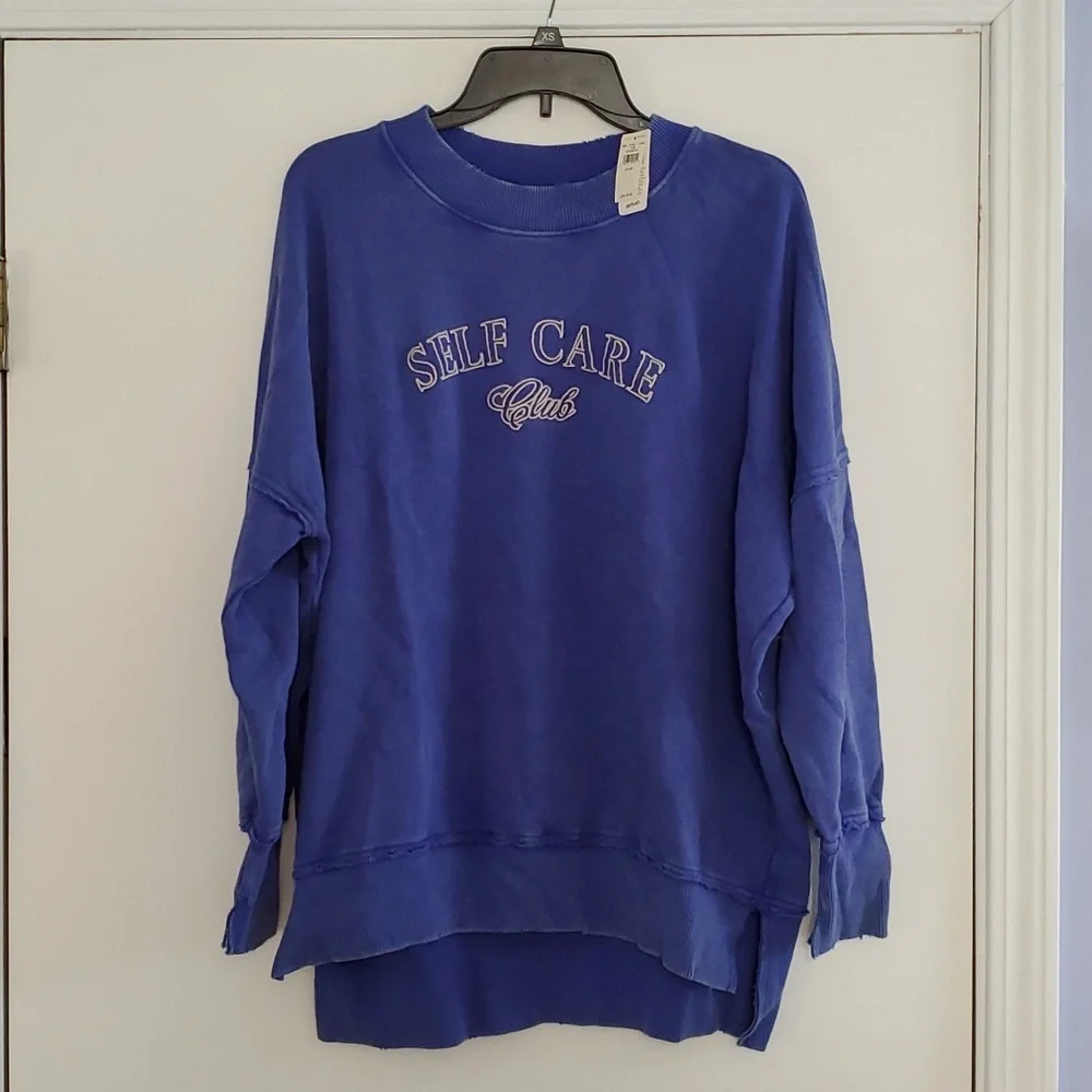 AERIE Oversized Crew Sweatshirt, Size XS - Picture 6 of 12